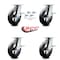 Service Caster 8 Inch Kingpinless Rubber on Steel Wheel Caster Set Brake and Swivel Lock SCC SCC-KP30S820-RSR-SLB-BSL-4 - alternate 3